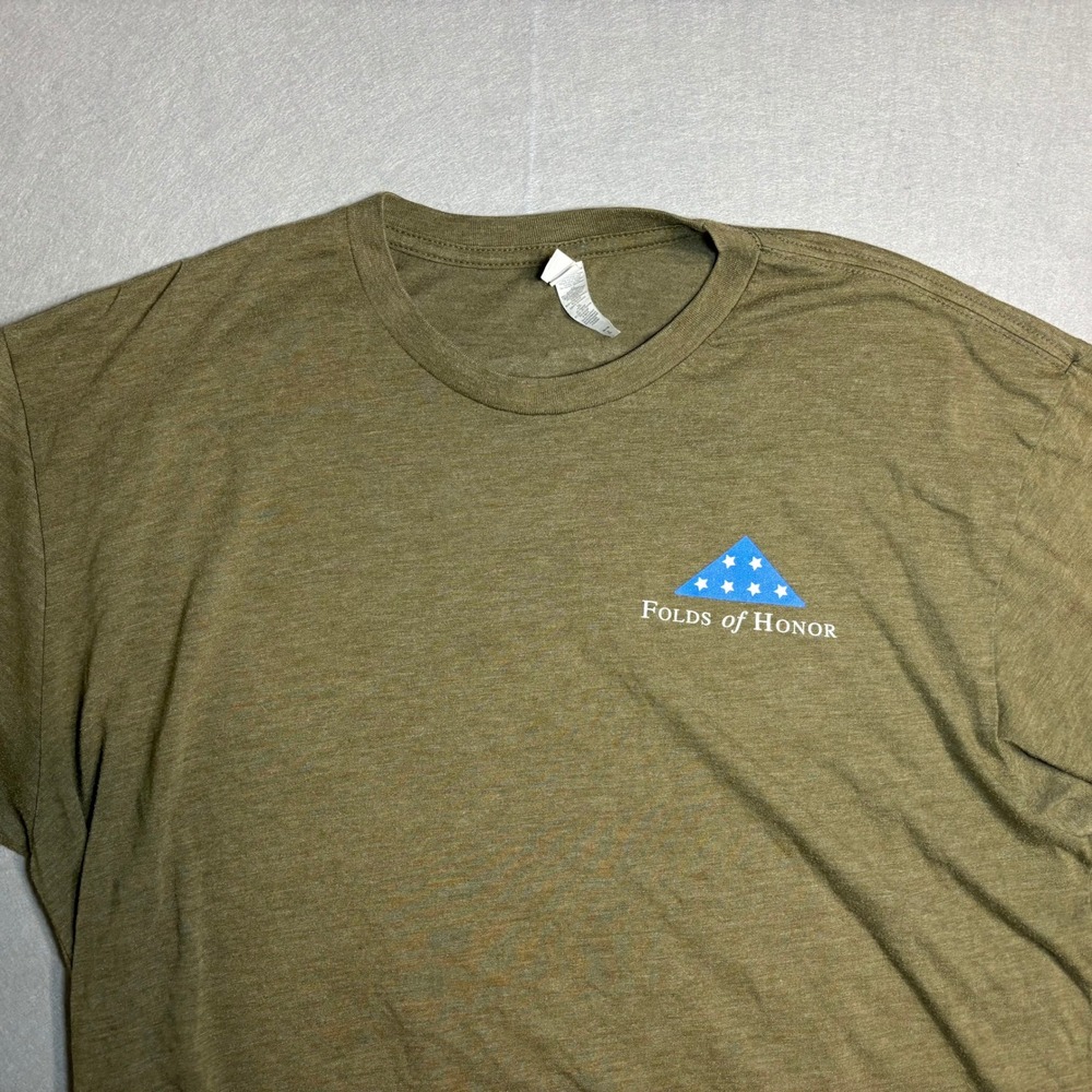 Next Level Folds of Honor Indiana Tri-Blend T-Shirt Men's XL Olive - Picture 5 of 16